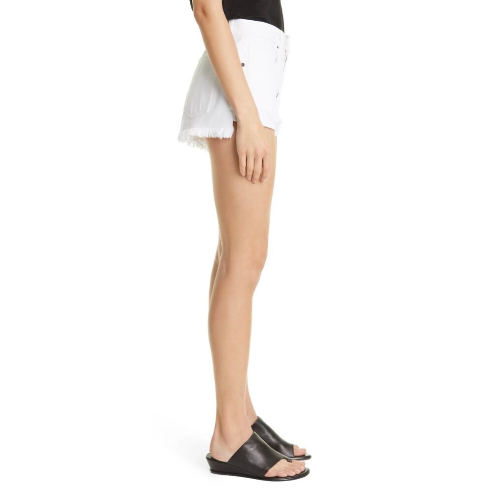 FRAME Denim Front Cuff Shorts in White - sz 23 - Picture 2 of 9